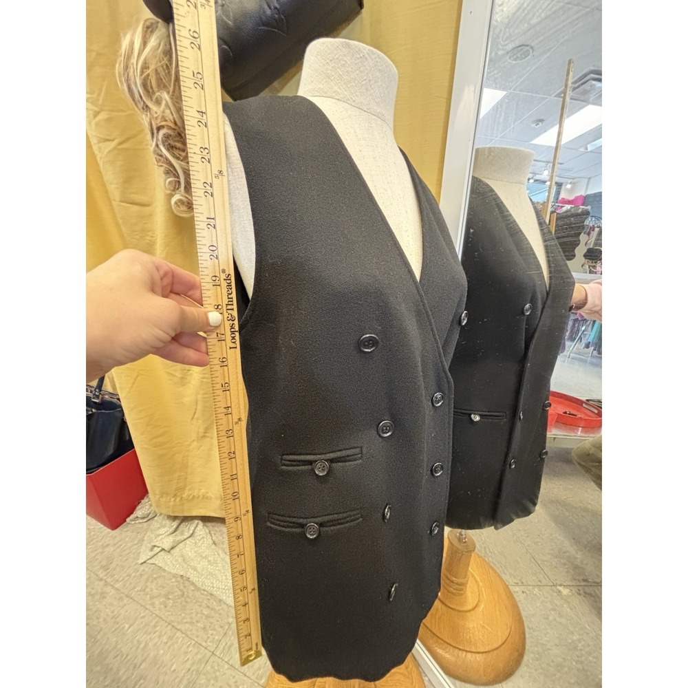 Anne Klein Women's Long Vest Double-Breasted Blazer‎ Vintage Small Like Medium